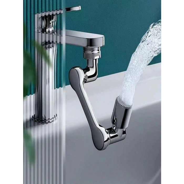 Musluk Başlığı 1080 Derece Dönebilen 2 Fonksiyonlu krom kaplama Musluk Ucu Filtresi (4940)