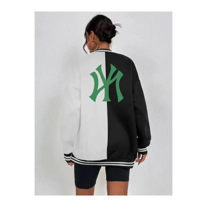 Nakışlı Kolej Ceket - Siyah