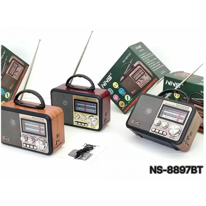 NNS NS-8897 Orta Boy Retro, Nostaljik, Ahşap Tasarım Radyo (4940)