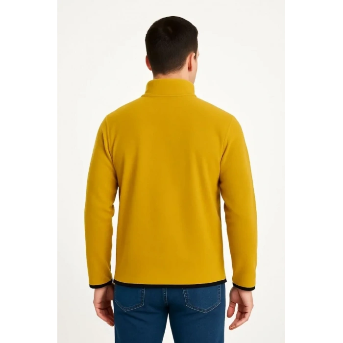 Ön Polar Kazak Dik Yaka - Sarı