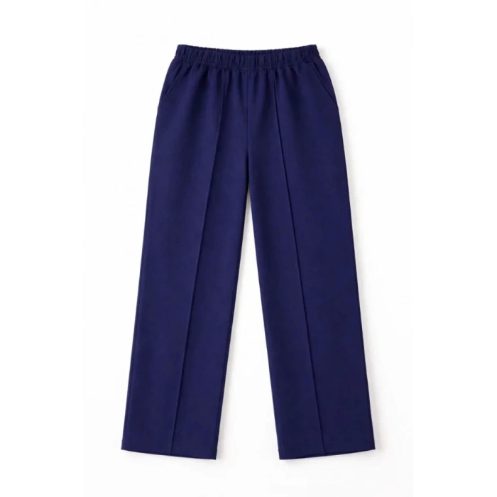 Osy Modal Yumuşak Dokulu Kumaş Tesettür Cepli Tunik Pantolon Takım - Lacivert