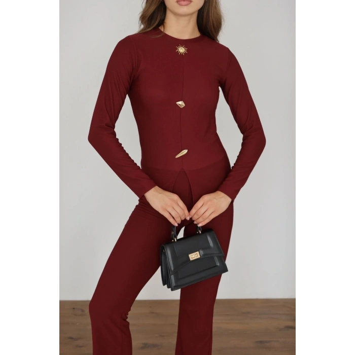 Ottoman alt üst takım bordo pt510442