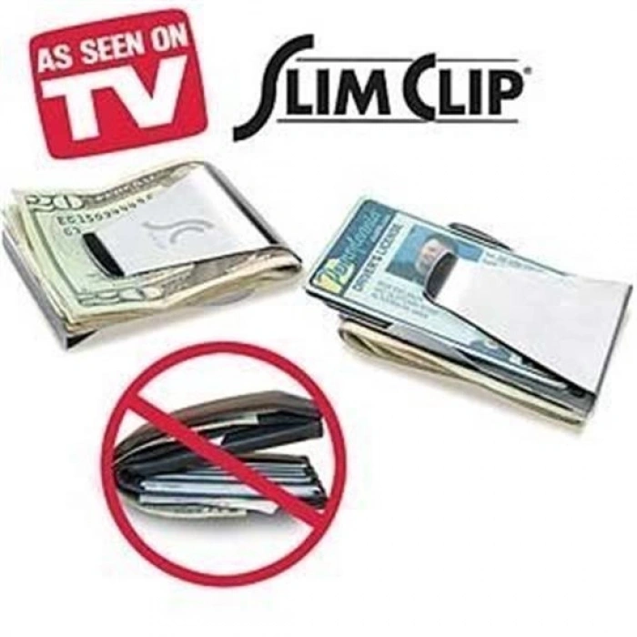Paslanmaz Çelik Cüzdan Slim Clip (4940)