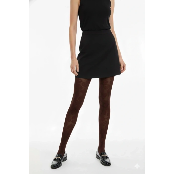 Penti Şal Desenli Kadın Külotlu Çorap