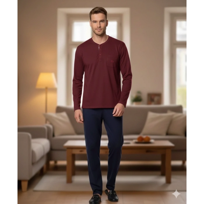 Pijalux Uzun Kollu Erkek Pijaması 2053