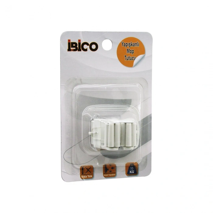 PLASTİK   MOP SAP TUTUCU - ASKI   YAPIŞKANLI MONTAJ= ŞEFFAF PVC PLAKA  10KG. TAŞIMA (4940)
