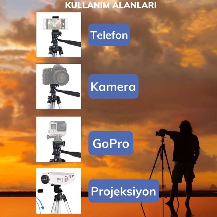 Profesyonel Fotoğraf Makinası Tripodu (4940)
