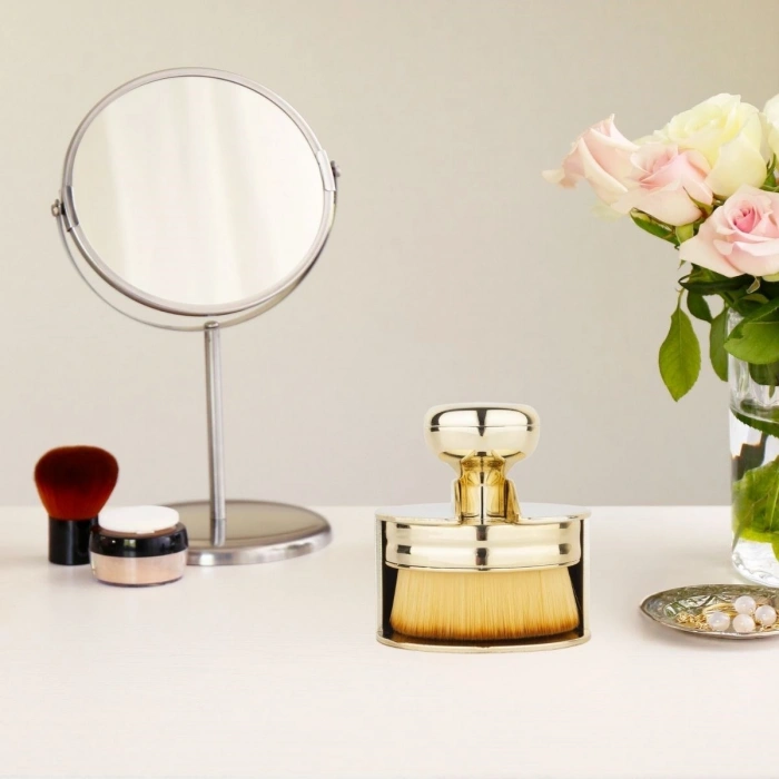 Profesyonel Geniş Pratik Tutma Saplı Gold Büyük Fondöten Yayma Fırçası (4940)