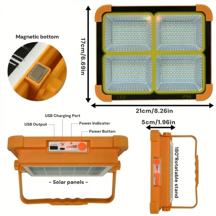 ProKAMA Ledli Solar Projektör 100W BK-100W (4940)