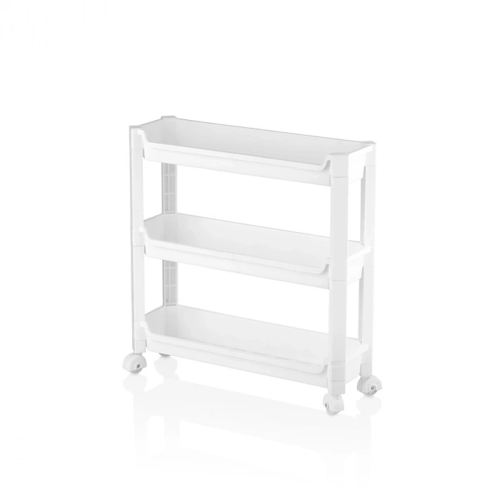 RAFTY 3 KATLI TEKERLEKLİ SEPET ORGANİZER DÜZENLEYİCİ RAF ÜNİTESİ 465X145X480MM (4940)