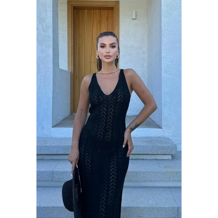 Rosalia Sırt Dekolteli Elbise 2761