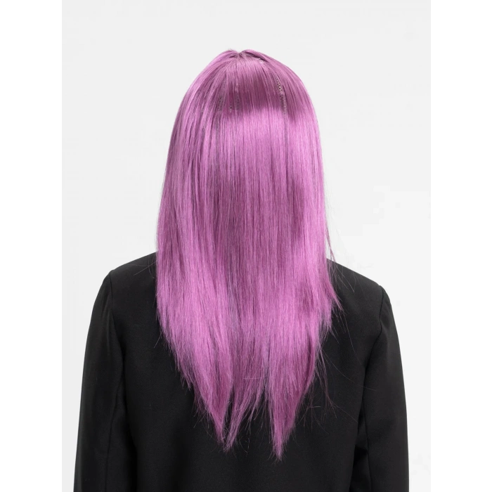Rose Pembe Renk Düz Kesim Uzun Parti Peruğu Takma Saç (4940)