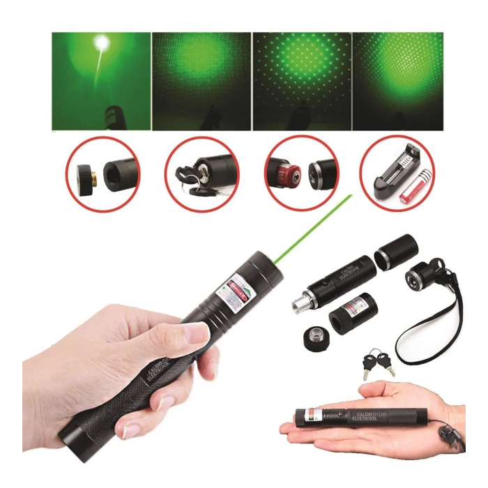 Şarjlı Yeşil Lazer Yakıcı Pointer 15 Km lazer 1000 mv (4940)