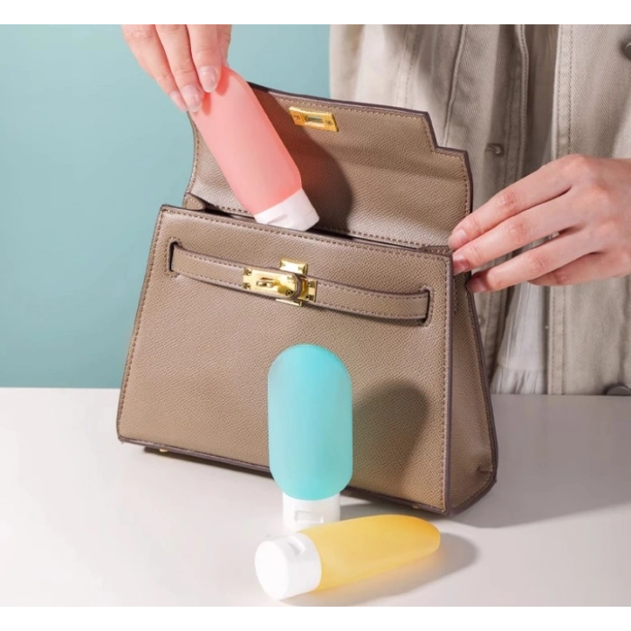 Seyahat Tipi Doldurulabilir Krem Şampuan Kutusu 3 lü Set (4940)