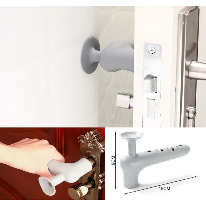 Silikon Duvar Koruyucu Kapı Stoperi GRİ (4940)