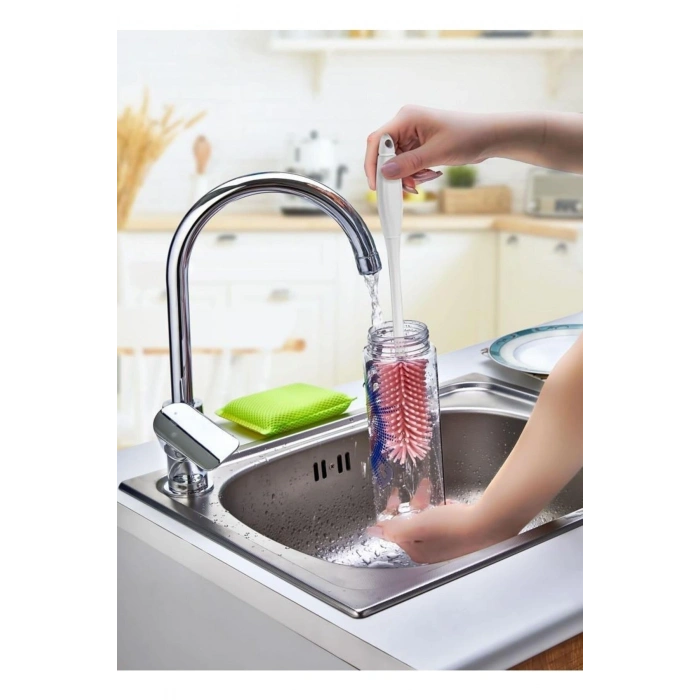 Silikon Şişe Biberon Konserve Kavanoz Matara Temizleme Fırçası Çok Amaçlı Temizleme Fırçası Bpa Free (4940)
