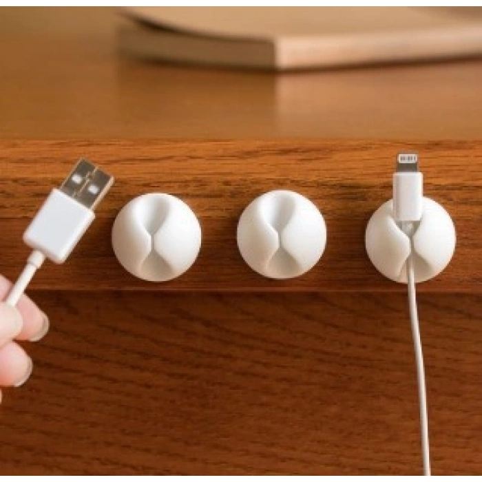 Siyah Beyaz Kablo Sabitleme Klipsi 10 lu (4940)