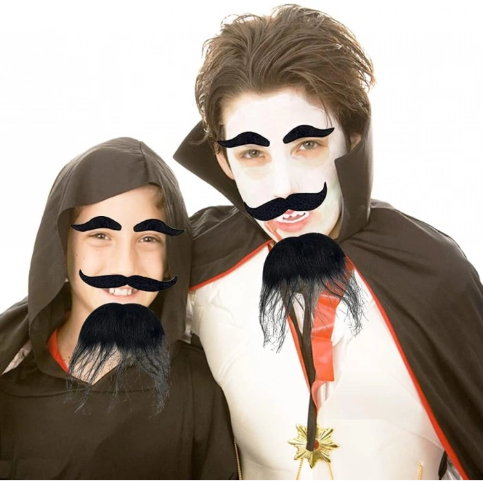 Siyah Renk Kendinden Yapışkanlı Takma Sakal Bıyık ve Kaş Seti (4940)