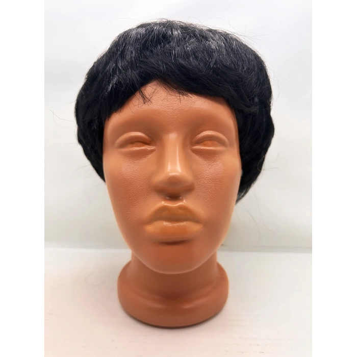 Siyah Renk Kısa Kesim İçi Astarlı Erkek Peruğu (4940)