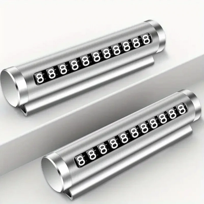 Telefon Numarası Plaka Silindiri Ayarı Renkli Metal Alüminyum Araba Geçici Park Kartı Evrensel Moda Oto Aksesuarları (4940)