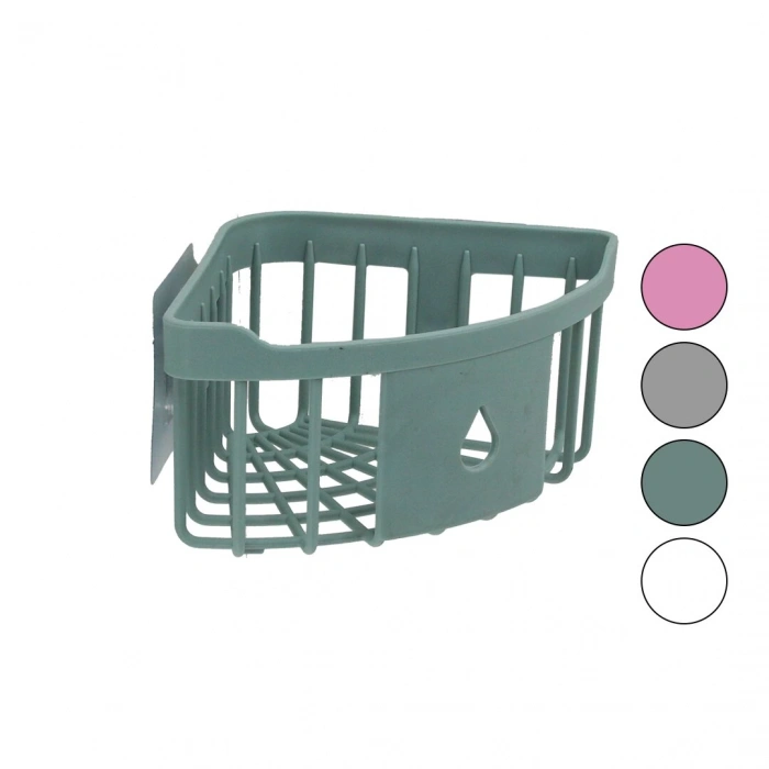 ÜÇGEN KÖŞELİK  BANYO - MUTFAK ORGANİZERİ  RENKLİ PLASTİK   YAPIŞKANLI MONTAJ (4940)