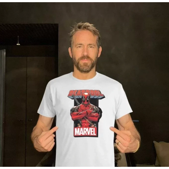 Unisex Bisiklet Yaka Baskılı Oversize T-Shirt - Beyaz