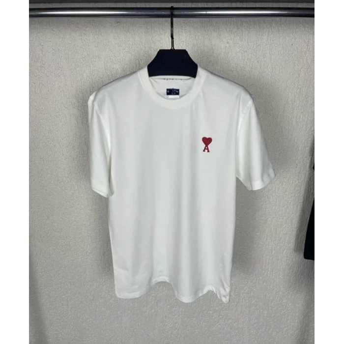 Unisex Bisiklet Yaka Baskılı Oversize T-Shirt - Beyaz