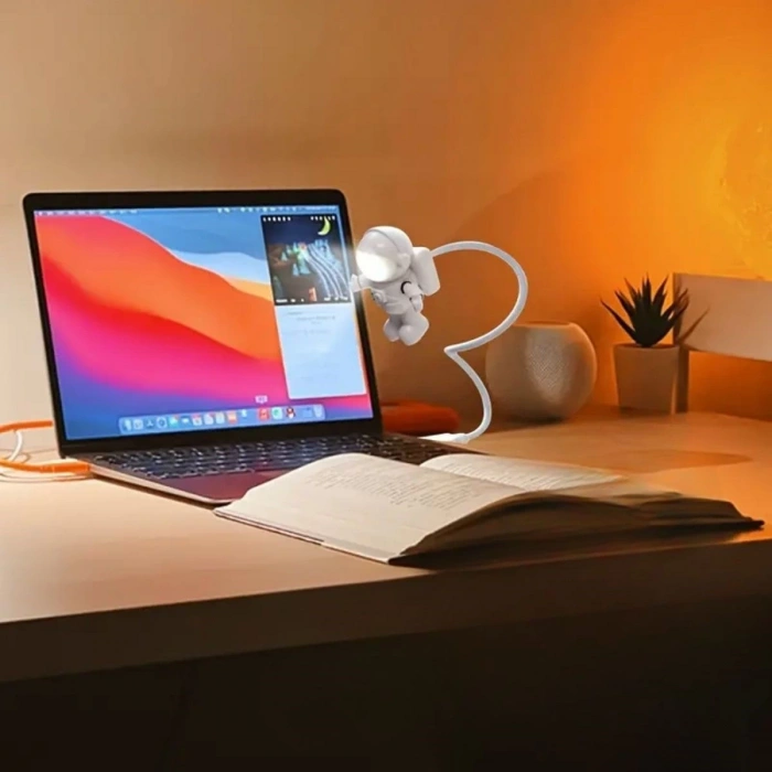 USB Astronot Gece Lambası, Masa Lambası, Kitap Okuma Lambası Işığı (4940)