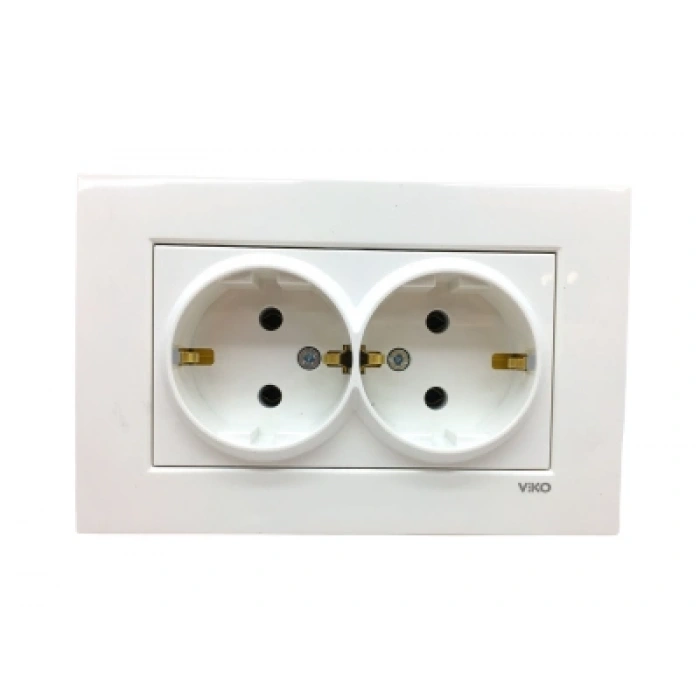 VİKO KARRE 2Lİ TOPRAKLI PRİZ 9096 7056 (4940)