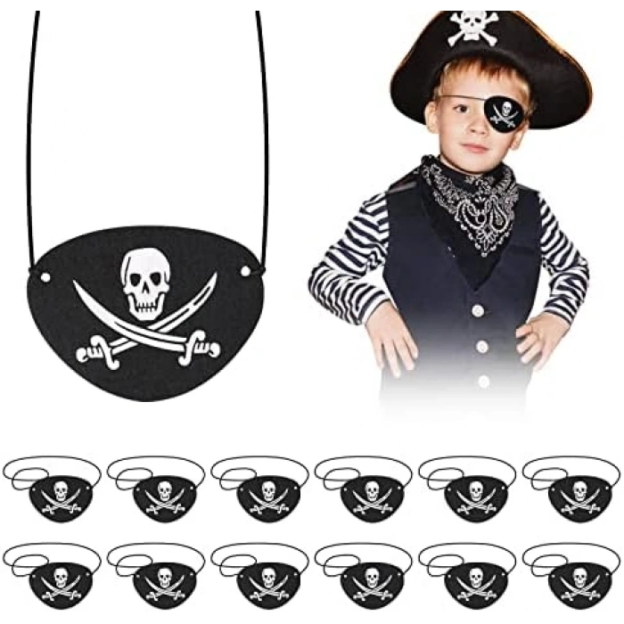 Vinleks Deri Korsan Göz Bandı Göz Maskesi Lastikli (4940)