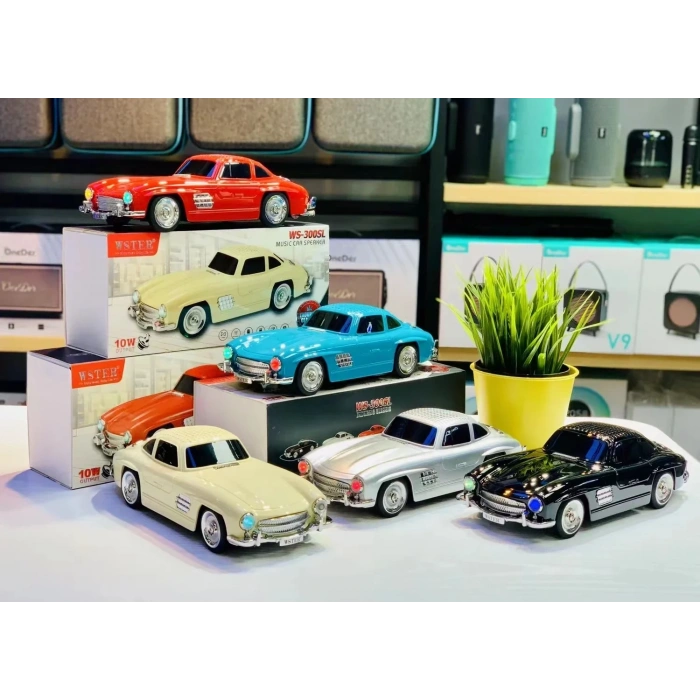 WS-300SL Klasik Benz Model 10W Bluetooth Hoparlör Fm Radyo USB (4940)