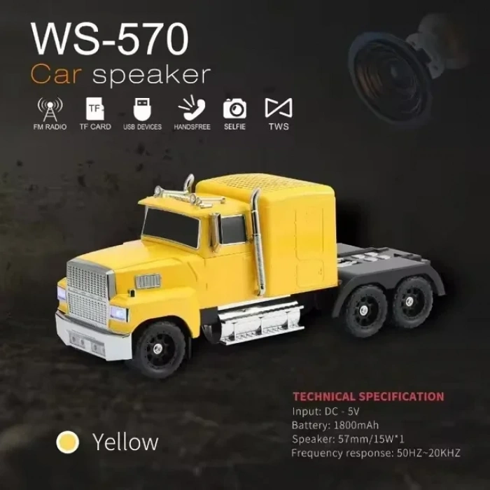 WS-570 Araba Şekli Bluetooth Hoparlör Retro HIFI Stereo Soundbox Masaüstü Bilgisayar Müzik Çalar (4940)