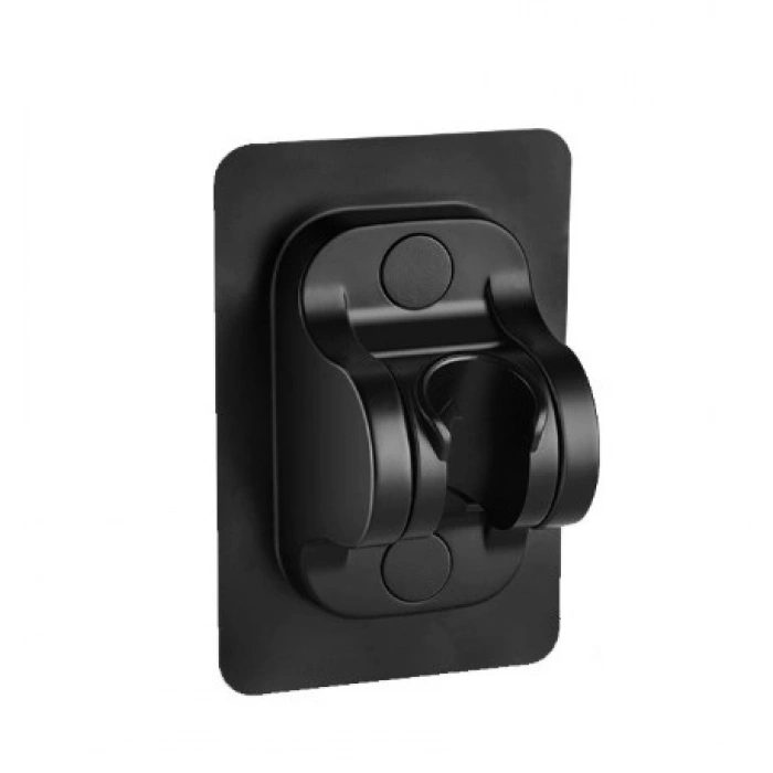 Yapışkanlı Duş Başlığı Tutucu Ayarlı Siyah (4940)