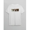 10 Kasım Atatürkü Anma Günü Baskılı Oversize Bisiklet Yaka T-shirt - Beyaz