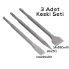 3PCS MURÇ SETİ SİVRİ -DÜZ 25CM (4940)