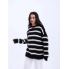 43111 TRİKO ÇİZGİLİ SALAŞ KAZAK-SİYAH-EKRU