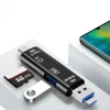 5 in 1 Çok Fonksiyonlu USB 2.0 Micro Sd Kart Okuyucu - Usb/micro Usb/type-C Çıkışlı, Otg Çevirici (4940)