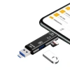 5 in 1 Çok Fonksiyonlu USB 2.0 Micro Sd Kart Okuyucu - Usb/micro Usb/type-C Çıkışlı, Otg Çevirici (4940)