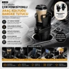 ARAÇ İÇİ ÇOK FONKSİYONLU BARDAK TUTUCU - 2 BÖLMELİ 360° DÖNEBİLEN - GENİŞLEYEBİLİR ÜST HAZNE - STAND CWS-003 (4940)