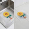 Ayçiçeği Tasarımlı Gider Koku Önleyici – Silikon Lavabo Gider Matı (4940)