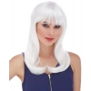Beyaz Renk Uzun Düz Parti Peruğu (4940)