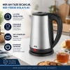 ÇELİK KETTLE SU ISITICISI KABLOSUZ KULLANIM 1.8LT 360 DERECE DÖNEBİLME OTOMATİK KAPANMA SK-8026 (4940)