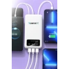 Enerx ENR-P20DC 20000 mAh 2.1 Amper Dahili Kablolu Powerbank Siyah (4940)