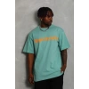 Erkek Baskılı T-Shirt Kısa Kol Bisiklet Yaka Regular Fit Rahat Kalıp Günlük Tişört - Mint Yeşili