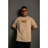 Erkek Dijital Baskılı T-Shirt - Bej