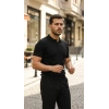 Erkek Düğme Yakalı Kısa Kollu Pamuk Triko Tişört