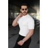 Erkek Fitilli Bisiklet Yaka Kısa Kollu Tişört
