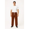 Erkek Fitilli Kadife Cepli Buggy Pantolon Oversize Rahat Kalıp - Kahverengi