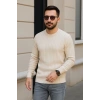 Erkek Fitilli Triko Kazak 3’lü Set – Bej, Bebek Mavisi, SiyahKalın Dokuma Pamuklu Regular Fit Bisiklet Yaka Uzun Kollu Kışlık Ve Baharlık Rahat Triko Kombini
