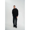 Erkek Kapşonlu Double Oversize Dijital Patchli SweatShirt - Siyah